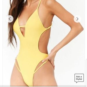 Forever 21 Yellow monokini